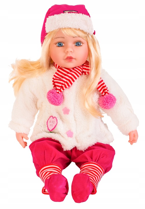 DUŻA LALKA Doris MÓWI i ŚPIEWA PL BOBAS 60 cm DŁUGIE WŁOSY DO CZESANIA