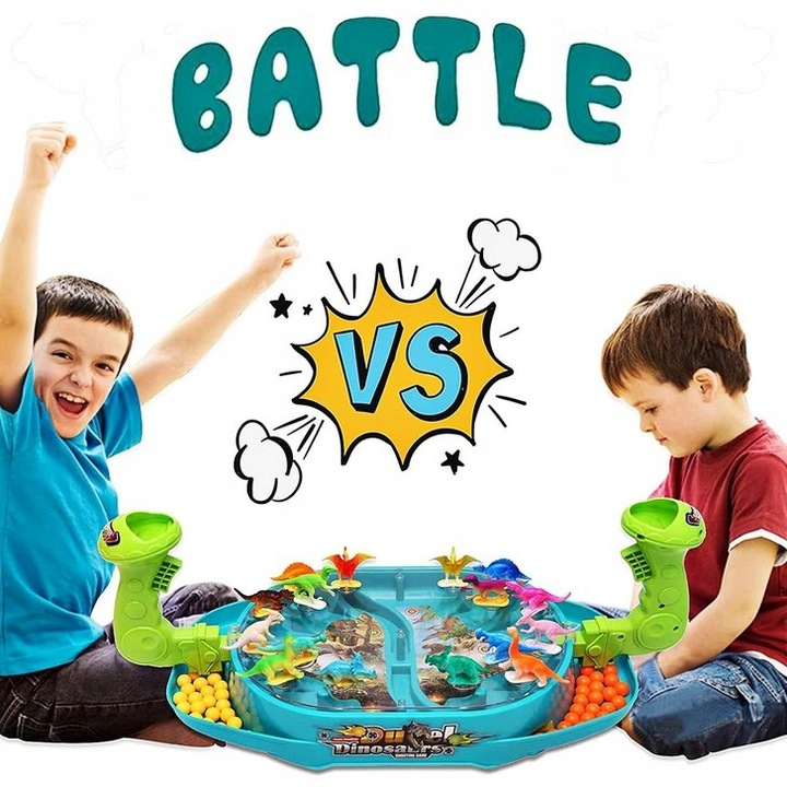 DINOZAURY GRA ZRĘCZNOŚCIOWA BITWA DINO STRZELANKA INTERAKTYWNA WOOPIE