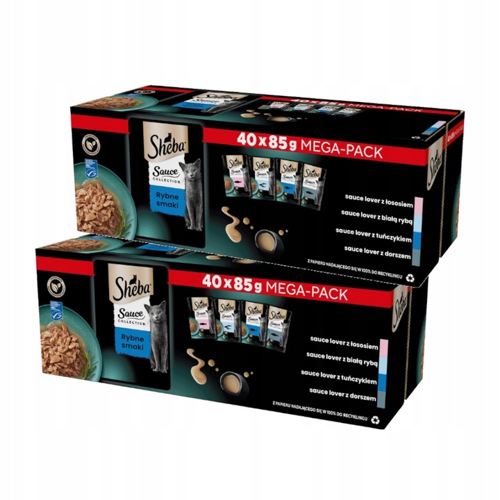 Sheba Mokra karma dla kota Rybne Smaki 80x85g
