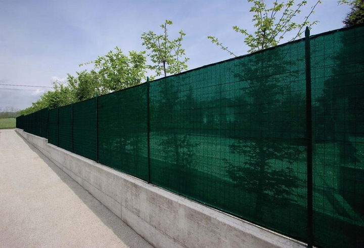 SIATKA CIENIUJĄCA OSŁONA BALKON OGRODZENIE PŁOT 90% 1,5x25 +OPASKI ZIELONA