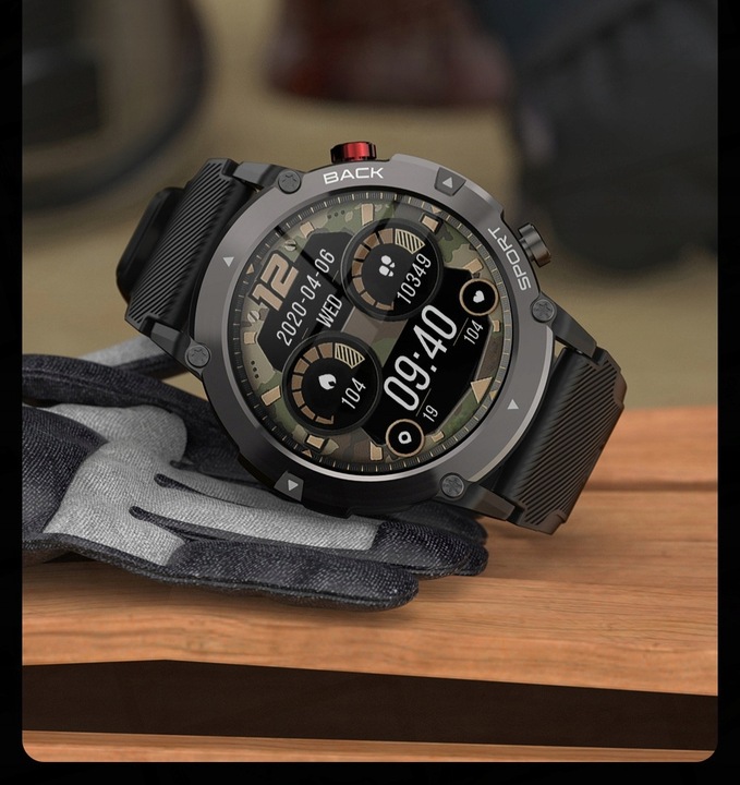 SMARTWATCH ZEGAREK POLSKIE MENU ROZMOWY SPORT SMART WATCH MĘSKI C21