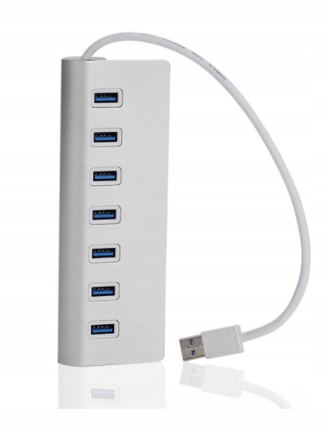 HUB USB 7x USB 3.0 ROZGAŁĘŹNIK ROZDZIELACZ 7w1 PORTÓW Adapter Replikator PD