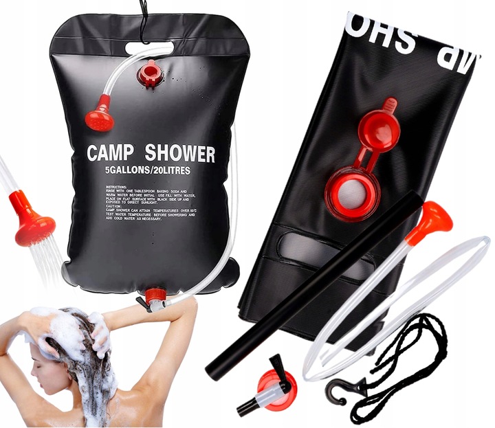 PRYSZNIC KEMPINGOWY TURYSTYCZNY SOLARNY POLOWY 20L