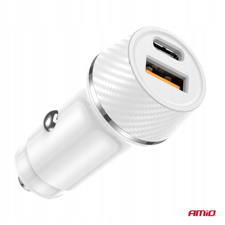 Ładowarka samochodowa USB-A + USB-C 20W