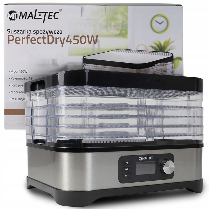 SUSZARKA SPOŻYWCZA PERFECTDRY DUŻA GRZYBÓW OWOCÓW WARZYW ZIÓŁ ŻYWNOŚCI 450W