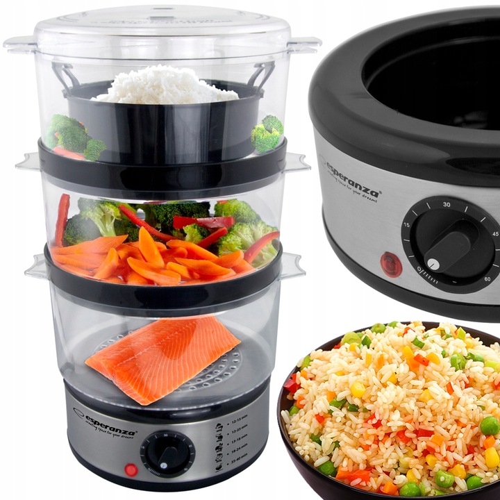 PAROWAR ELEKTRYCZNY URZĄDZENIE DO GOTOWANIA NA PARZE DO WARZYW RYB