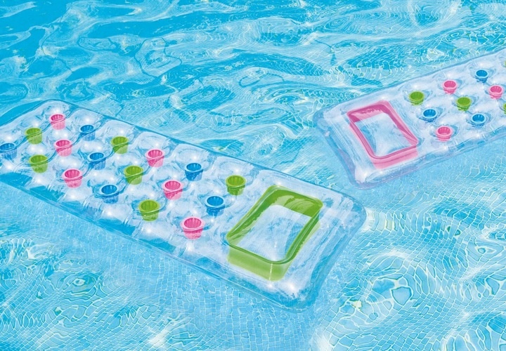 INTEX MATERAC DMUCHANY MŁODZIEŻOWY NA BASEN PLAŻOWY DO WODY 188CM RÓŻOWY