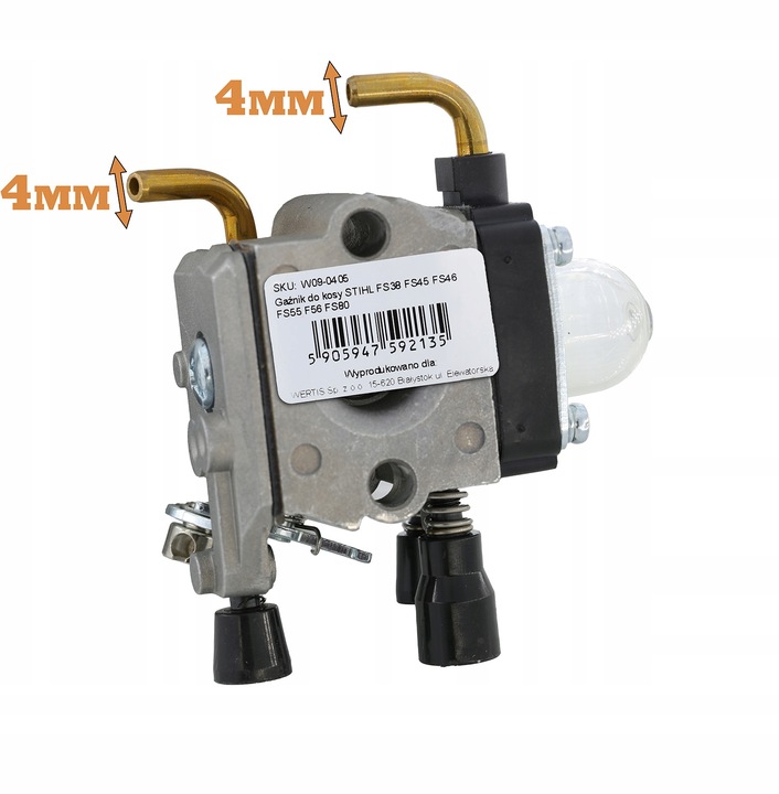 GAŹNIK DO KOSY STIHL FS55 FS38 FS46 FS 55 FS56 FS45 KM55 CZĘŚCI DO STIHL