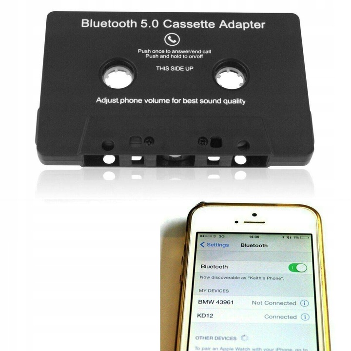 KASETA BLUETOOTH 5.0 DO RADIA ADAPTER TRANSMITER