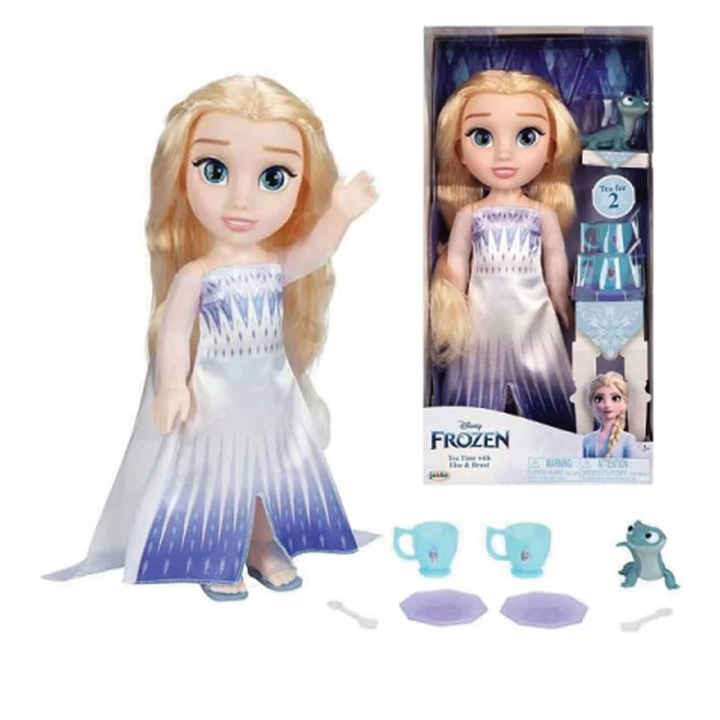 DUŻA LALKA ELSA KRAINA LODU + ZESTAW DO HERBATY KSIĘŻNICZKI DISNEY