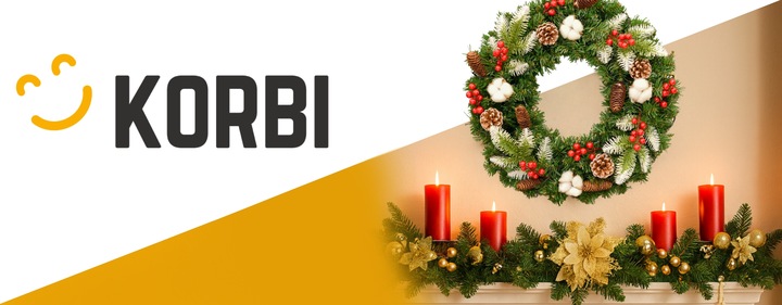 WIENIEC BOŻONARODZENIOWY ELEGANCKA DEKORACJA ŚWIĄTECZNA KOLOROWY WZ8 40CM