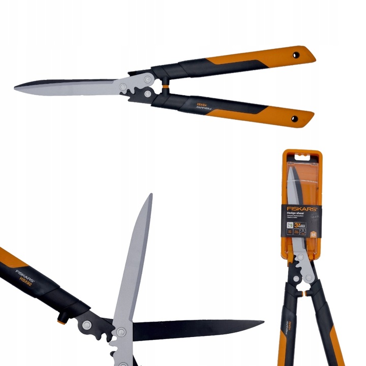 FISKARS Nożyce do Żywopłotu Krzewów HSX92 RĘCZNE SEKATOR PowerGearX