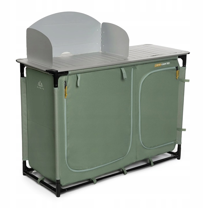 Szafka turystyczna kuchenna KADVA CAMPcook 221 zielony OS Aluminiowy Blat