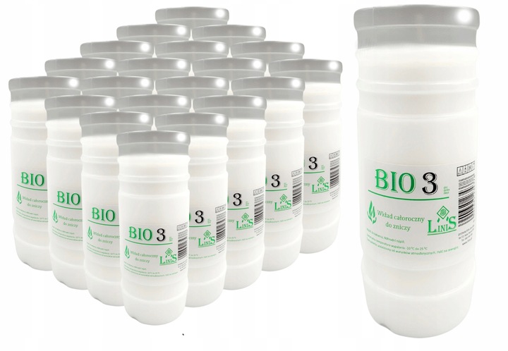 Wkłady do zniczy Parafinowe Bio 3 Linis 3dni