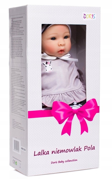 Lalka Pola Bobas Niemowlak ZESTAW Z AKCESORIAMI smoczek pampersy butelki
