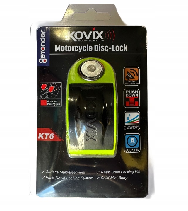 Blokada tarczy hamulcowej z alarmem KOVIX KT6/KD6
