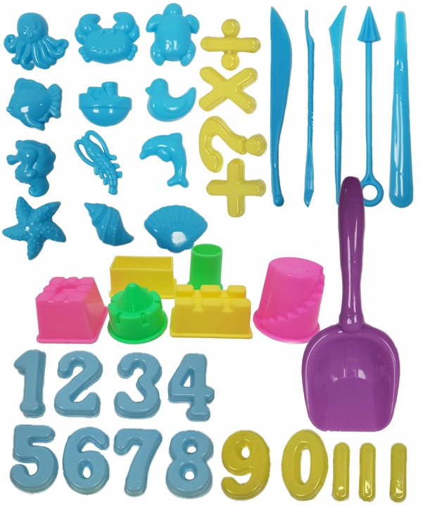 Piasek Kinetyczny 3KG Piaskownica Basen Foremki Zestaw XXL WYBIERZ KOLORY