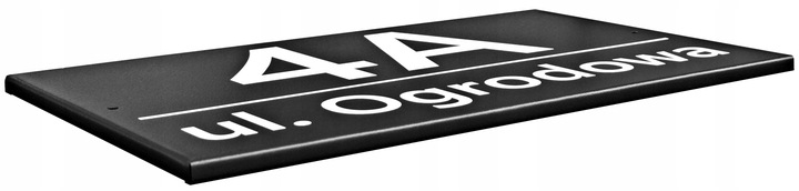 Tabliczka Adresowa CZARNA Duża - METALOWA - UV