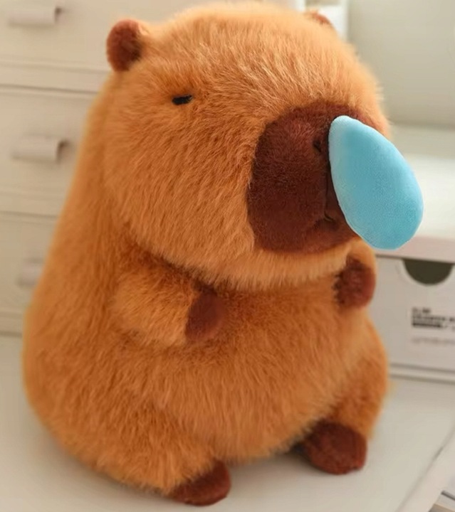KAPIBARA ŚPIĄCA PLUSZAK ZABAWKA MASKOTKA PLUSZOWA PRZYTULANKA MIĘKKA 30CM