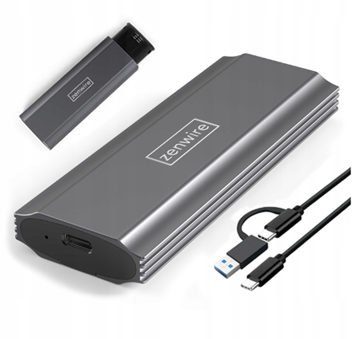 Obudowa na dysk SSD NVME SATA PCIe M.2 USB-C HUB Adapter Kieszeń dysku M2