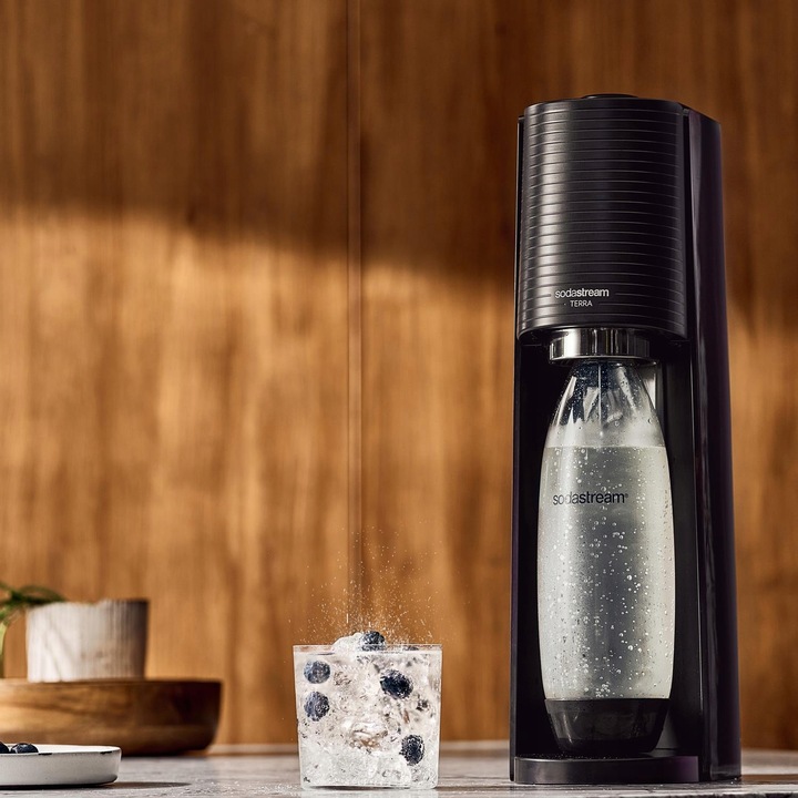 Saturator SodaStream TERRA BLACK + 2 BUTELKI + PEPSI MAX