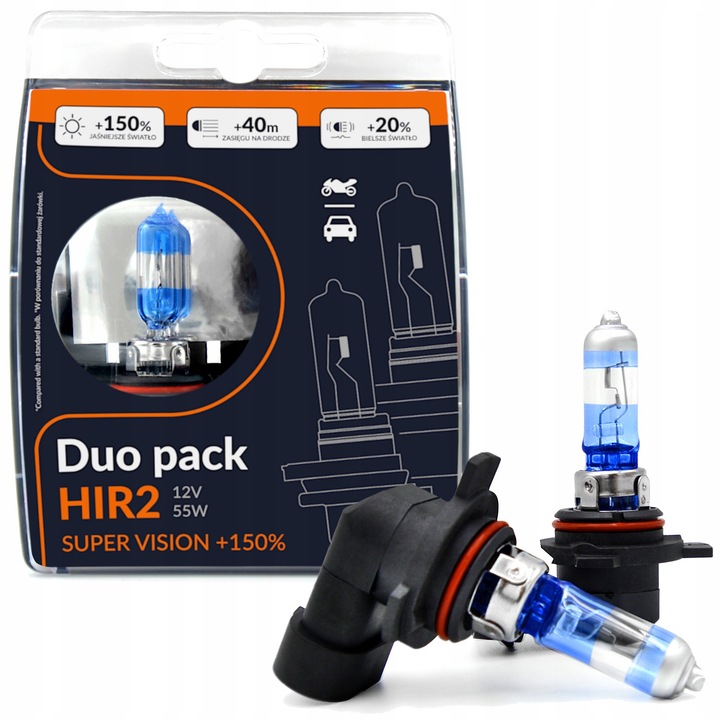 ŻARÓWKI SENSO SUPER VISION 2x HIR2 DUO +150%