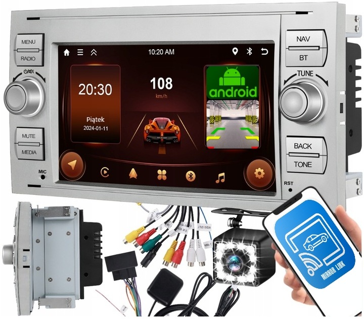 RADIO SAMOCHODOWE do FORD KUGA S-MAX C-MAX MONDEO USB GPS WIFI BT ANDROID