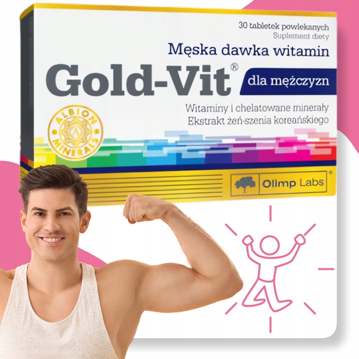 Multiwitamina DLA MĘŻCZYZN Olimp Gold Vit 30 tabletek suplement diety