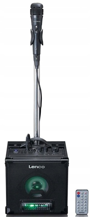 Głośnik AUX Bluetooth SD USB KARAOKE LED STOJAK