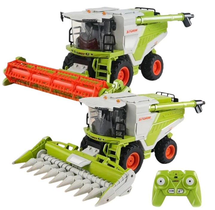ZDALNIE STEROWANY KOMBAJN RC ZABAWKA NA PILOTA DYM ŚWIATŁO DŹWIĘK 1:24 COIL