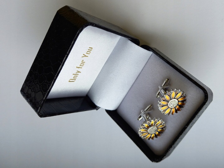 Spinki do mankietów EXC Ptak Bażant Przepiórka dla Myśliwego w Szkatułce