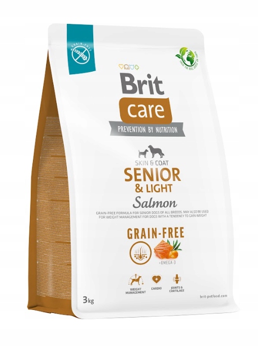 BRIT CARE Dog Grain-free Senior & Light Salmon 3kg