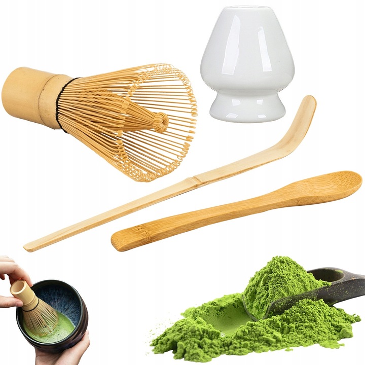 TRZEPACZKA DO MATCHY, ZESTAW 4 SZT DO HERBATY MATCHA, ZESTAW MIOTEŁ MATCHA