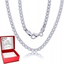 Srebrny Naszyjnik Łańcuszek 925 Szeroki dla kobiety SREBRO prezent Grawer