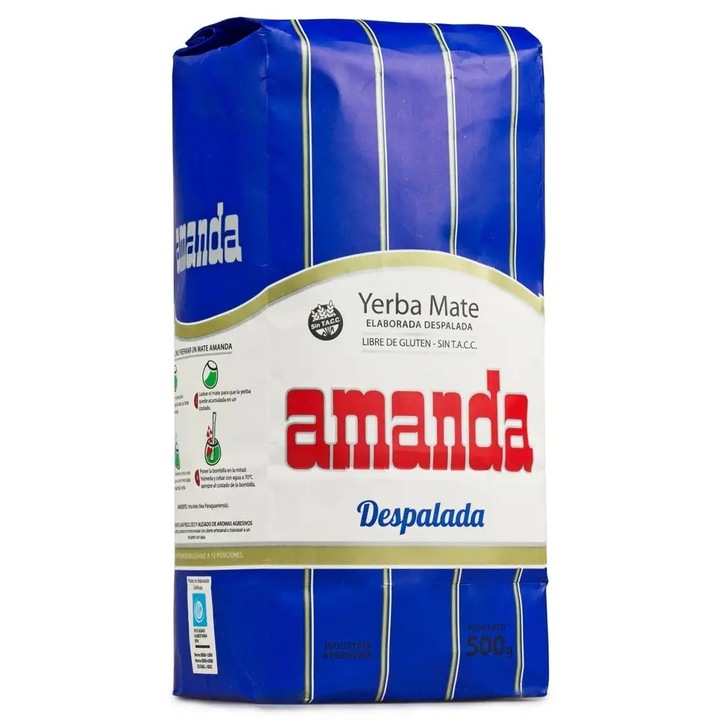 YERBA MATE AMANDA 2 x 500g 1kg DESPALADA SIN PALO MOCNA