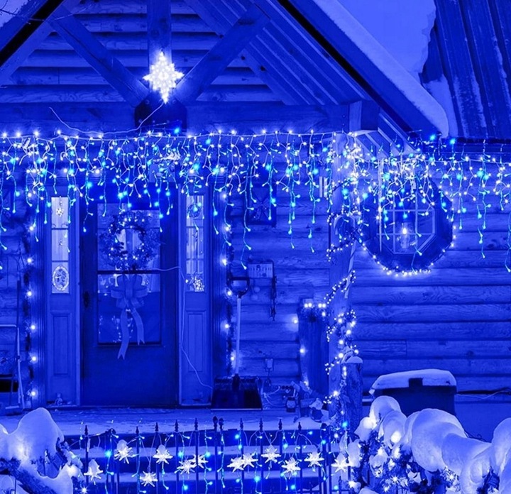 SOPLE FLASH 500 LED ZEWNĘTRZNE CHOINKOWE lampki NIEBIESKIE z Flashem