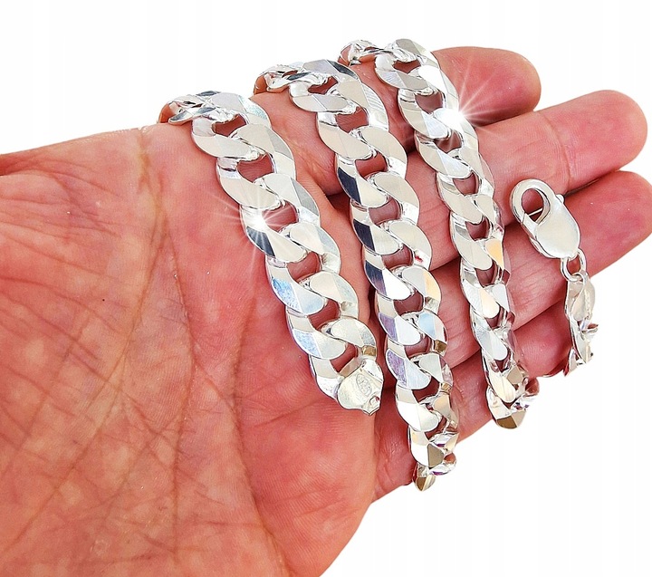 BRANSOLETKA SREBRNA MĘSKA PEŁNA PANCERKA 11 mm + GRAWER GRATIS SREBRO 925