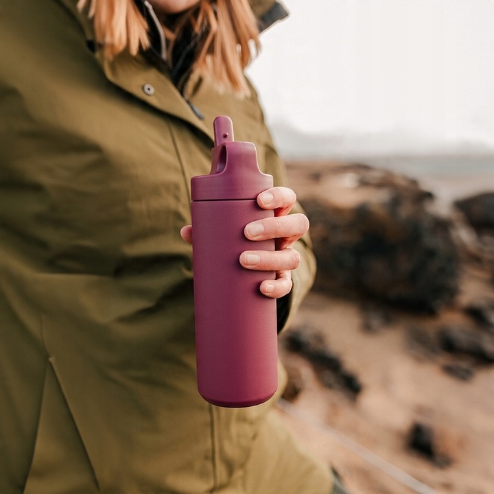 Kubek Termiczny ze słomką i ustnikiem ADV 500 ml BPA FREE - Sand/Piaskowy