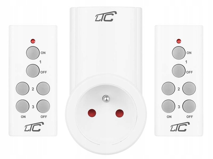 GNIAZDKO SIECIOWE ZDALNIE STEROWANE 2 PILOTY W ZESTAWIE DUŻY ZASIĘG 30M