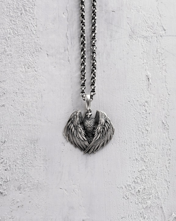 SREBRNY WISIOREK FALCON ZAWIESZKA MĘSKA SREBRO PRÓBA 925 REYTEL NA PREZENT