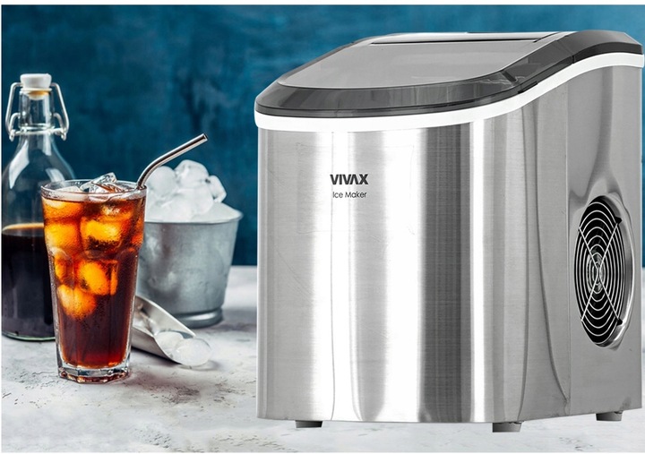 MOCNA KOSTKARKA DO LODU MASZYNA DO KOSTEK INOX S/L 12kg/dzień 240W+GRATIS