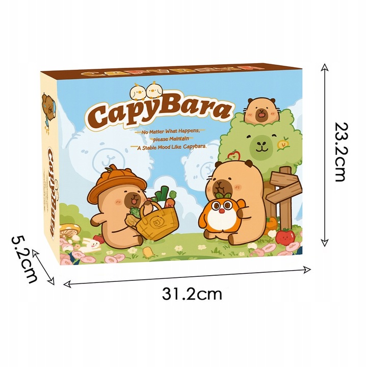 KALENDARZ ADWENTOWY ŚWIĄTECZNY KAPIBARA 12 OKIENEK PREZENT DLA DZIECI