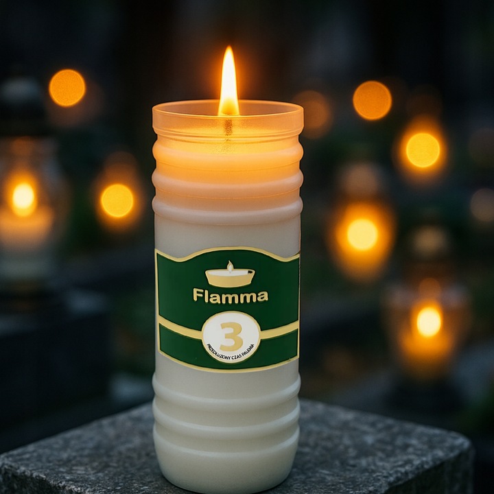 Wkłady do Zniczy Parafinowe Całoroczne Znicze 3 Dni 72 h Wersja Jesienna