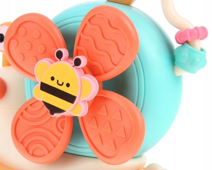 Ślimak Sensoryczny Jeżdżący 4w1 Spinner z Przyssawką dla Dzieci