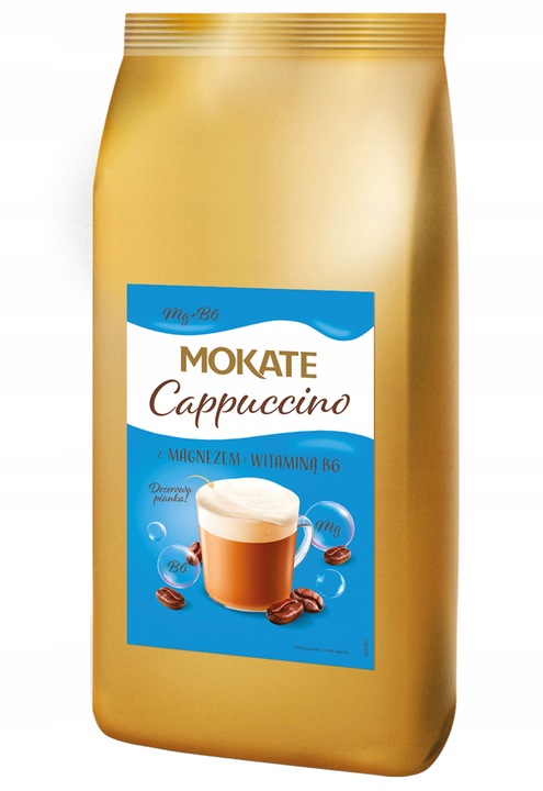 Napój Kawowy Kawa Cappuccino z Pianką Magnez + Witamina B6 800g Mokate