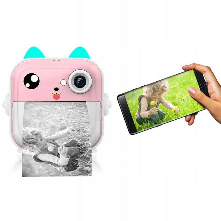 DRUKUŚ PRO MINI DRUKARKA TERMICZNA APARAT NATYCHMIASTOWY + 10 ROLEK GRATIS