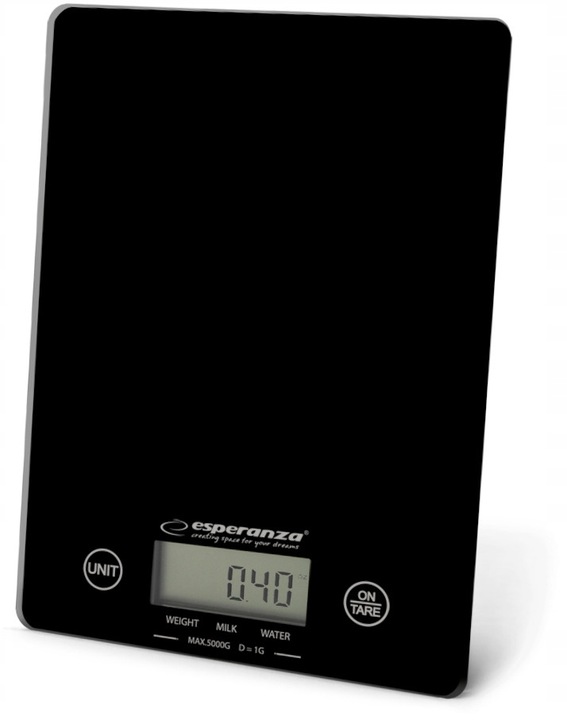 ESPERANZA Nowoczesna Waga Kuchenna Precyzyjna LCD Funkcja Tary 1g - 5kg