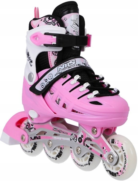 NILS 4w1 Łyżworolki Rolki Regulowane Wrotki Dziecięce Rekreacyjne 31-34