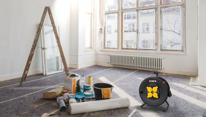 POLSKI PRZEDŁUŻACZ BĘBNOWY NA BĘBNIE 30M 3x1,5 H05VV-F OWY