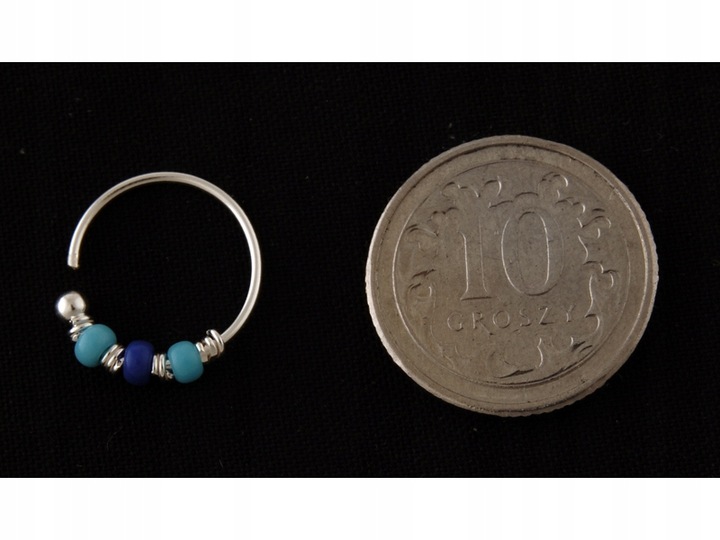 Kolczyk srebrny na chrząstkę małżowiny kn094 - 0,2g.